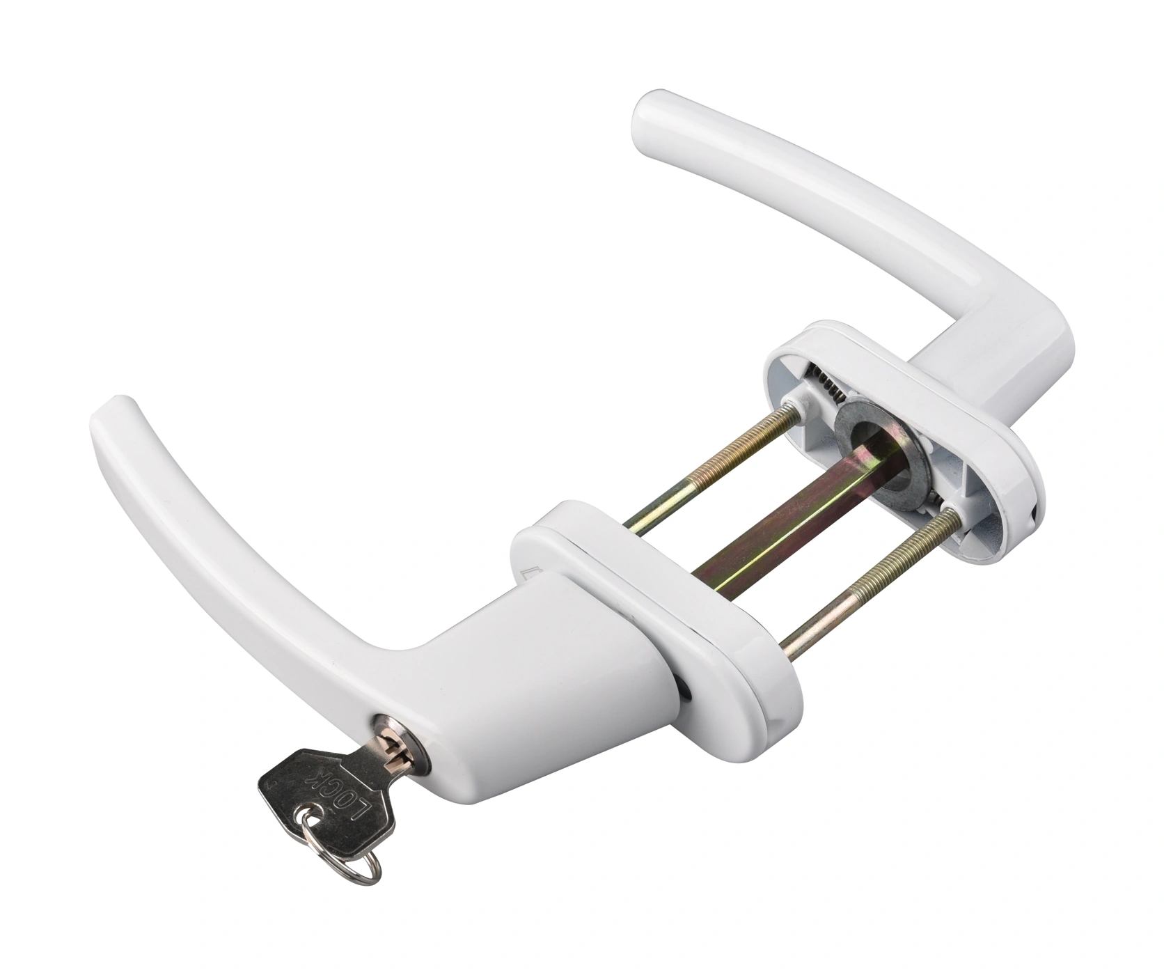 German chain lock twin handles (round aluminum base)