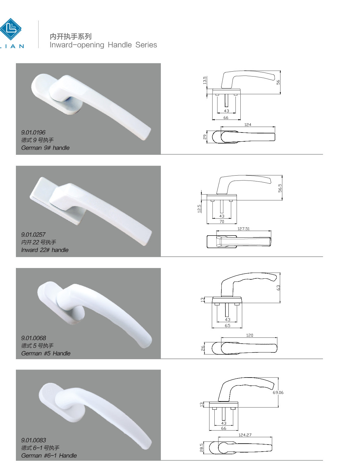 Inward-opening spindle-handle designs · UPVC · PDF 29 · left panel
