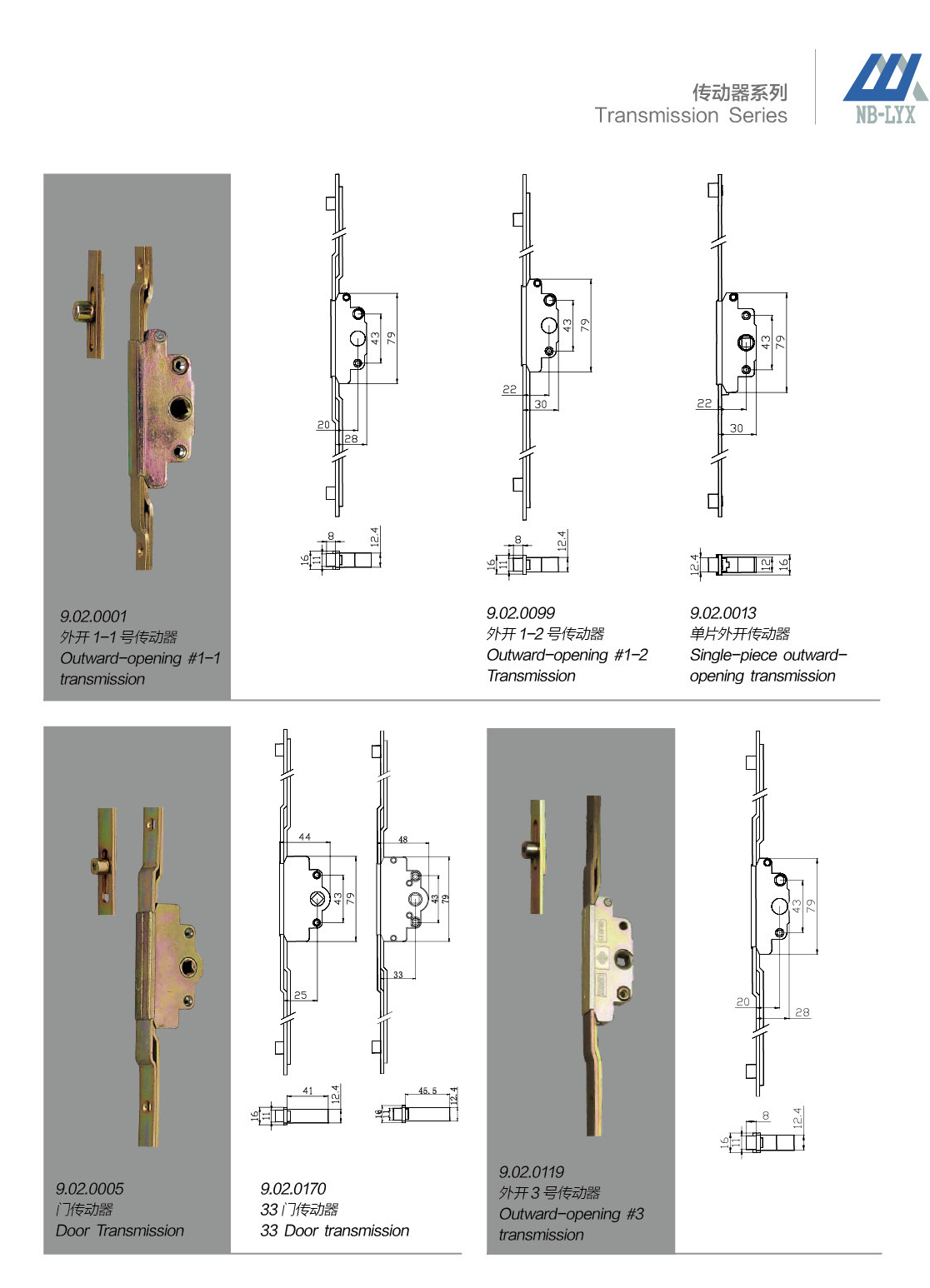 Profile-specific outward-opening drive rods · UPVC · PDF 40 · right panel