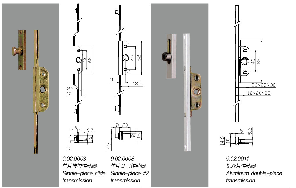Sliding-window drive rods · UPVC · PDF 41 · left panel