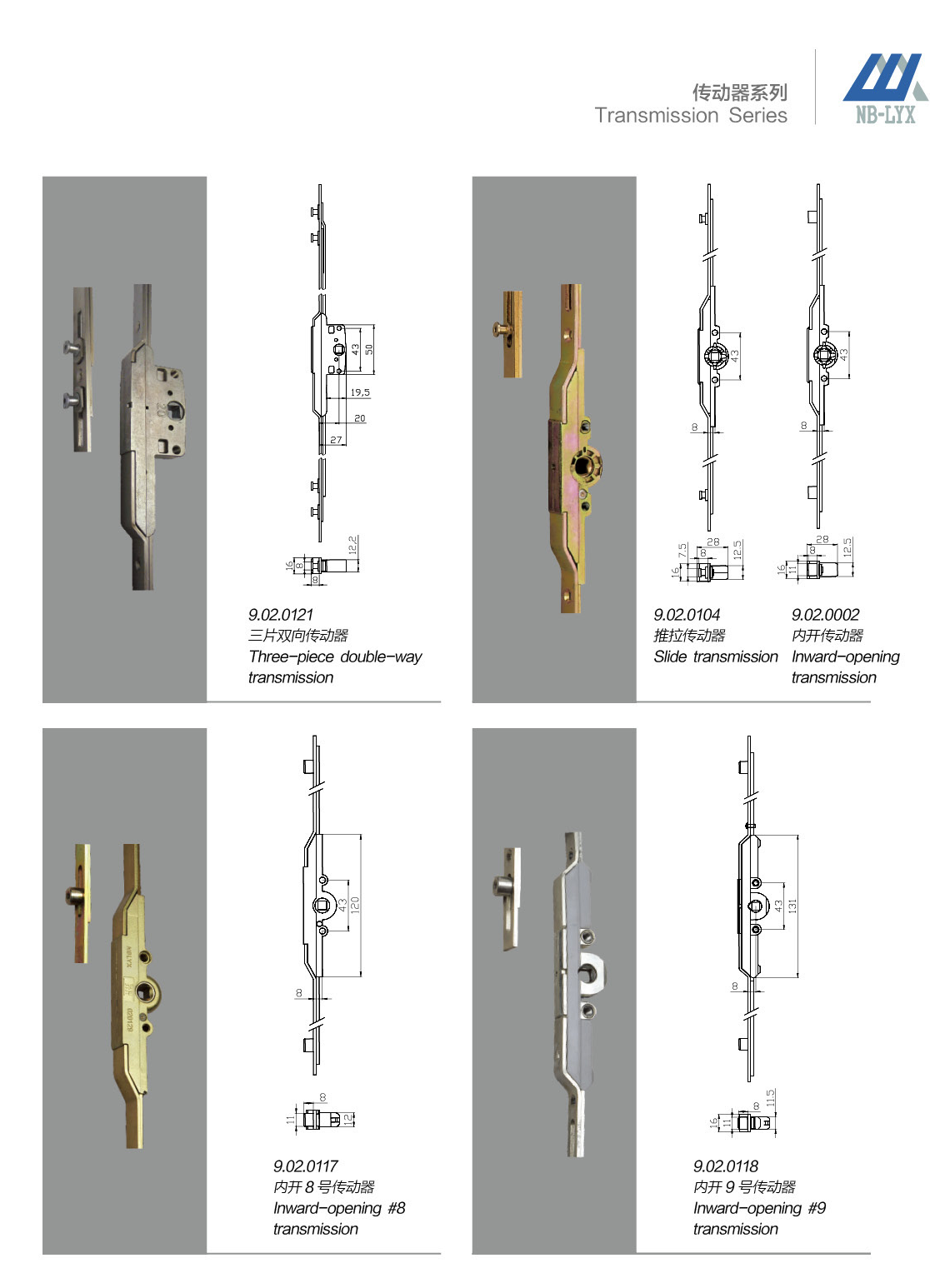 Inward-opening and sliding drive rods · UPVC · PDF 41 · right panel