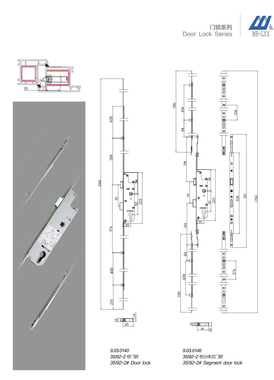Multipoint door-lock designs · UPVC · PDF 51 · right panel