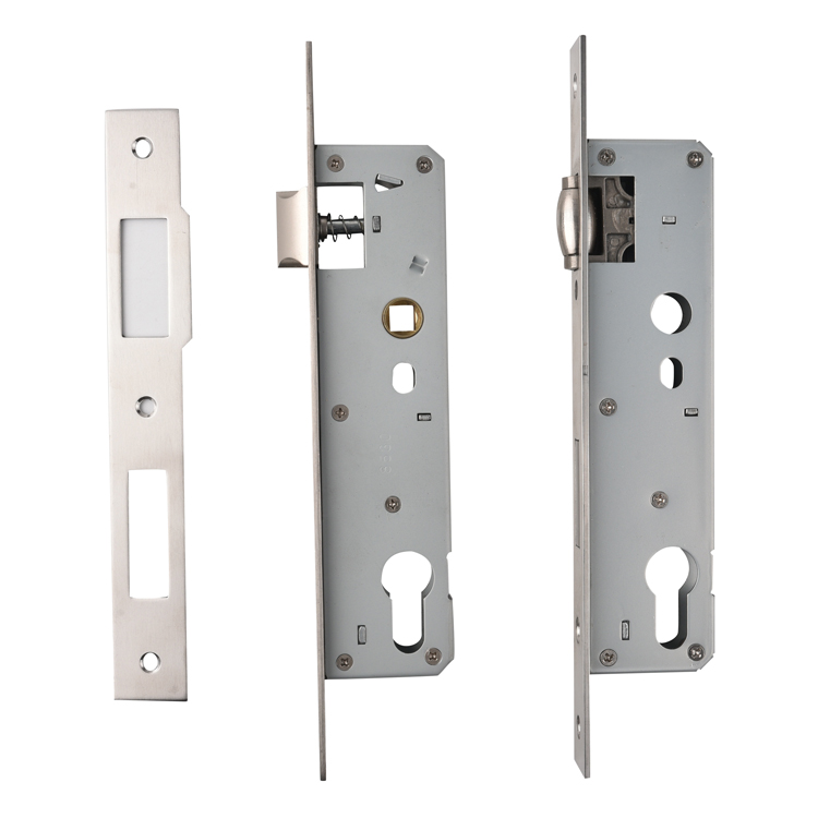 Mortice door lock and strike plate