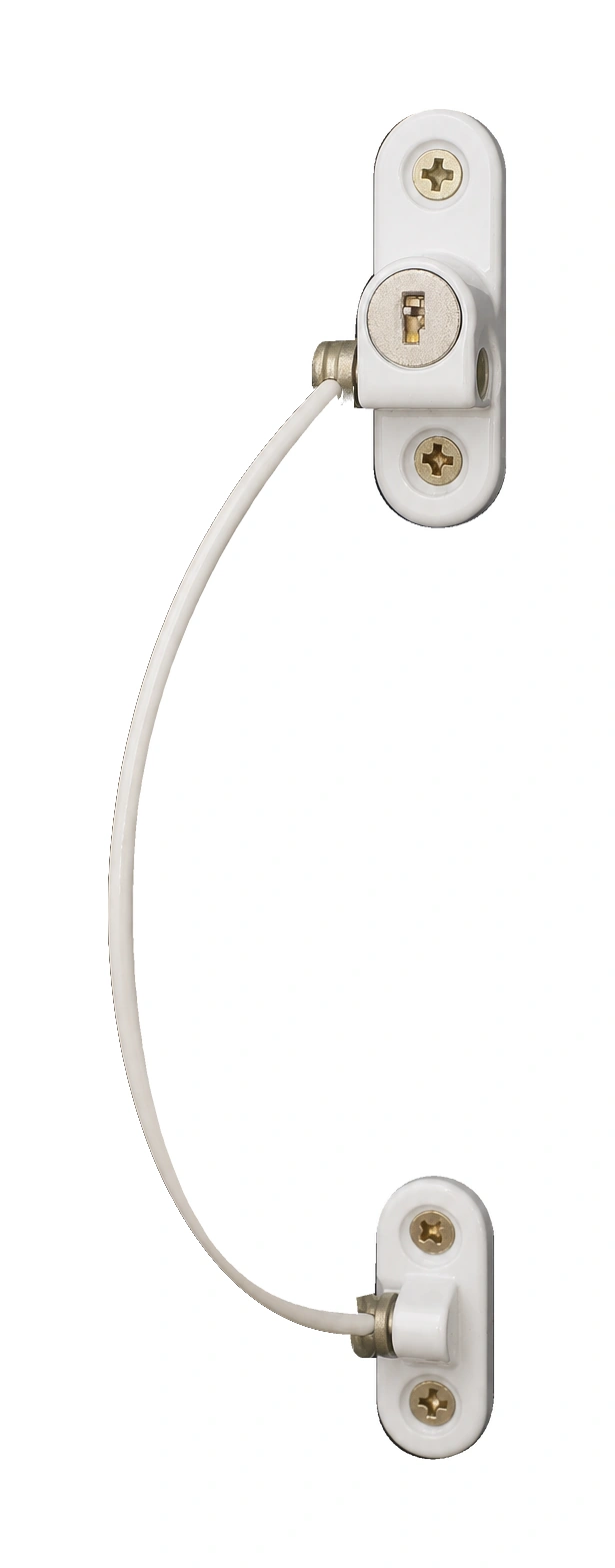 Key-locking cable window restrictor