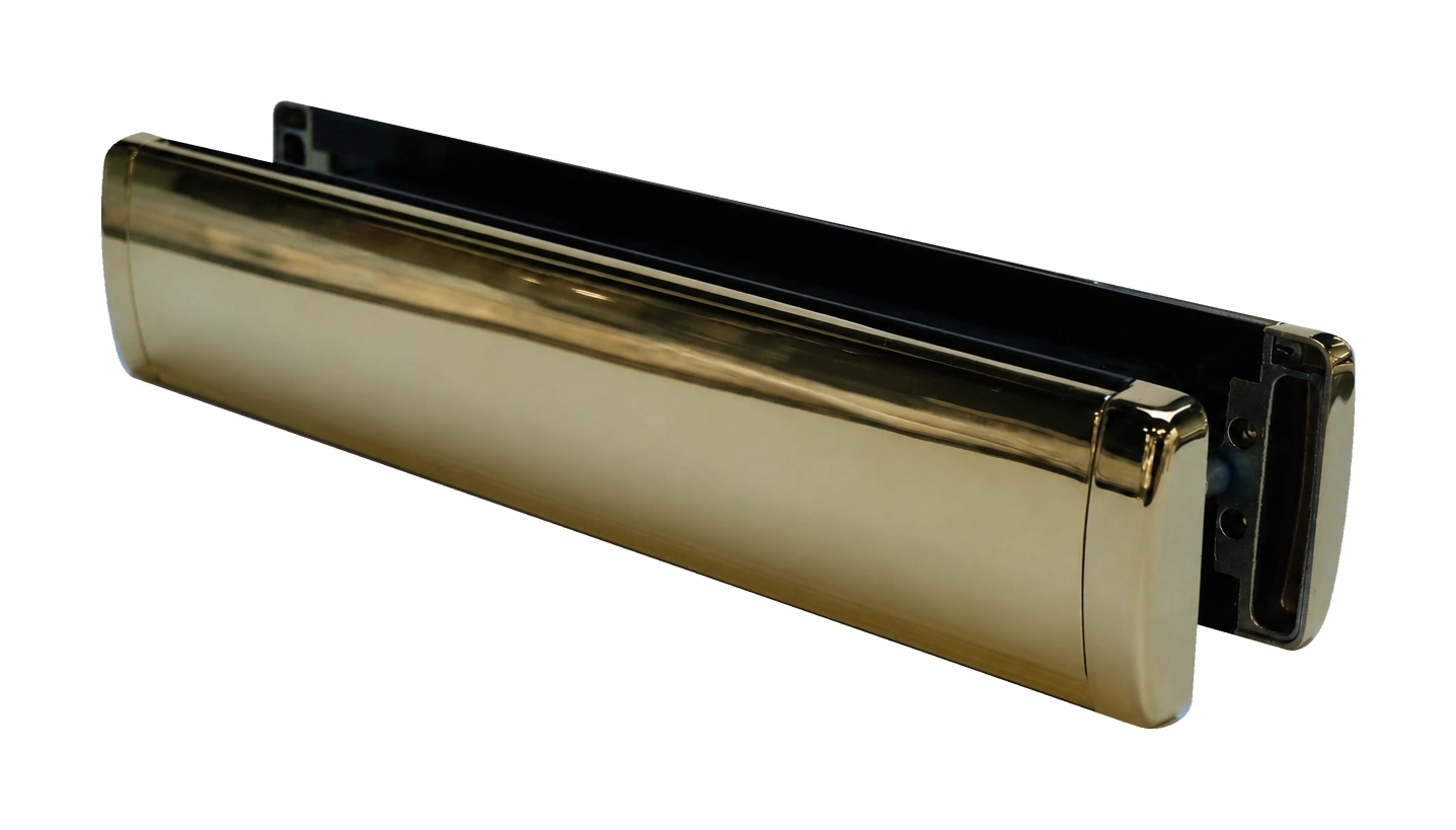 Letterplate — gold finish