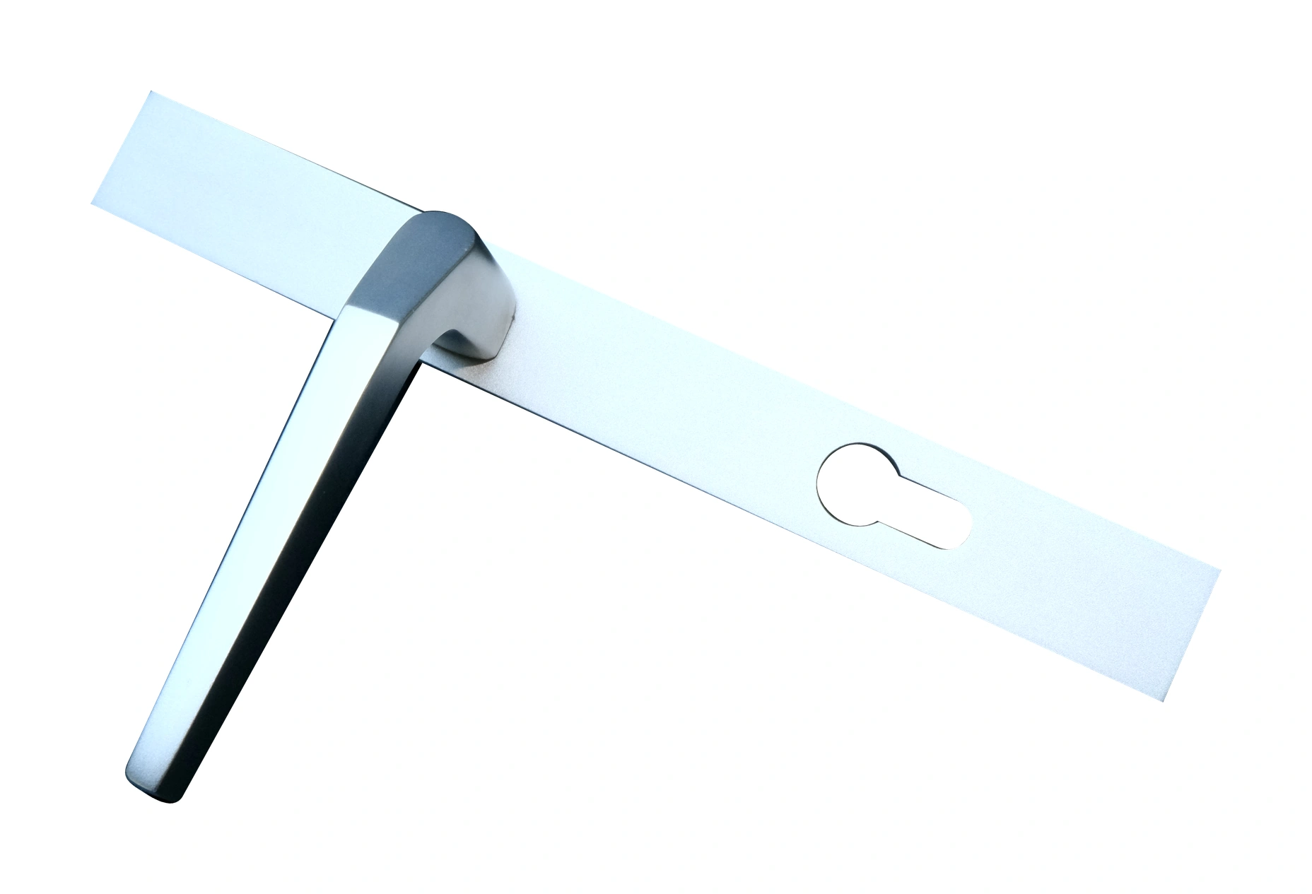 Straight lever on rectangular backplate